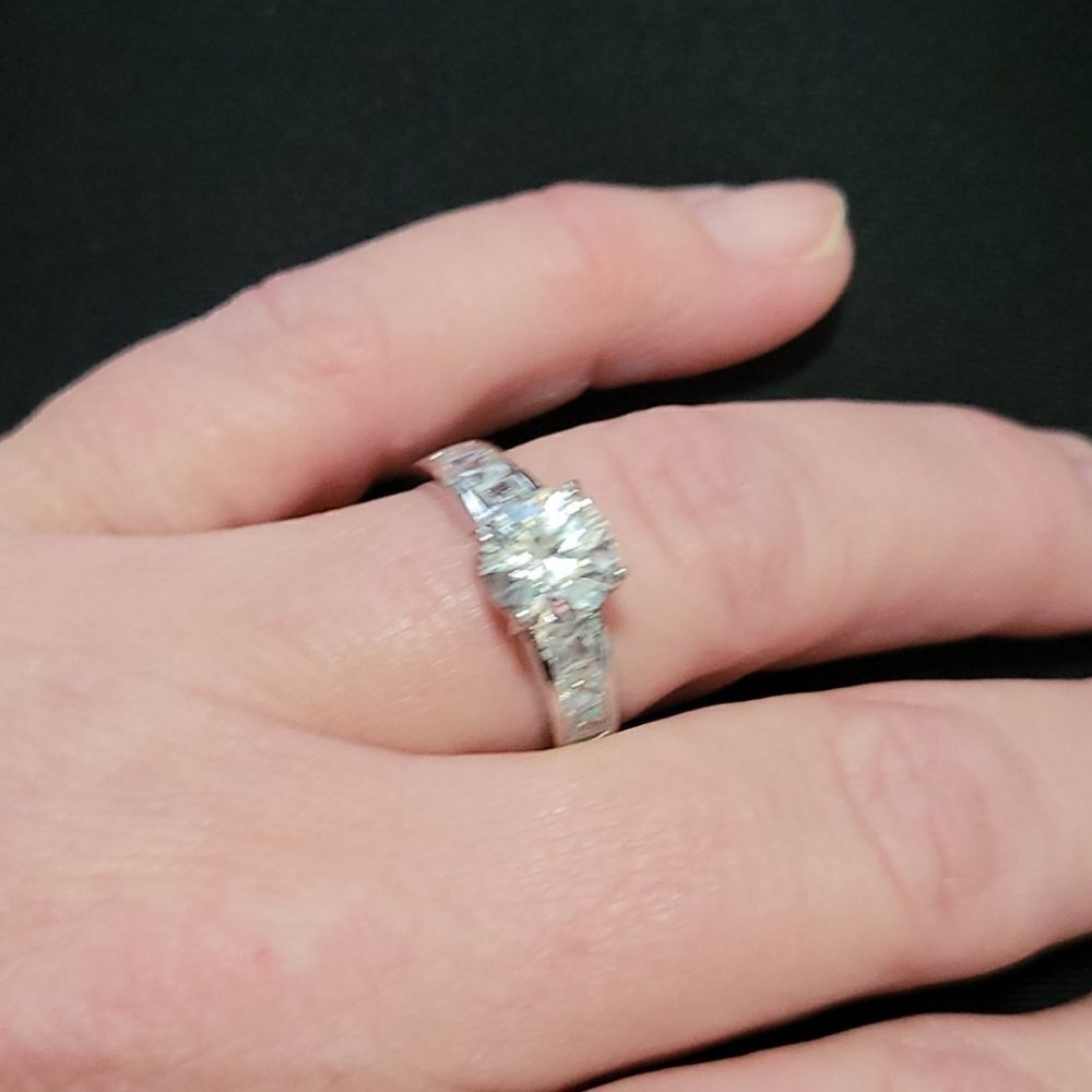 Simulated diamond ring